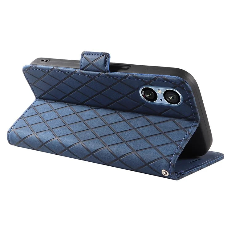 For Sony Xperia 5 V Leather Case Wallet Stand Splicing Phone Cover