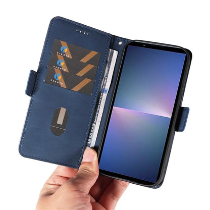 For Sony Xperia 5 V Leather Case Wallet Stand Splicing Phone Cover