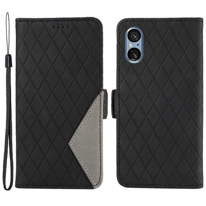 For Sony Xperia 5 V Leather Case Wallet Stand Splicing Phone Cover
