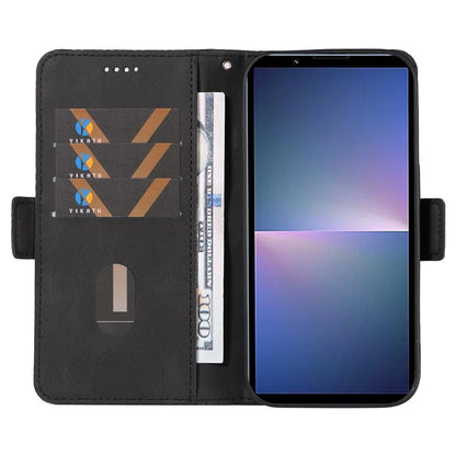 For Sony Xperia 5 V Leather Case Wallet Stand Splicing Phone Cover