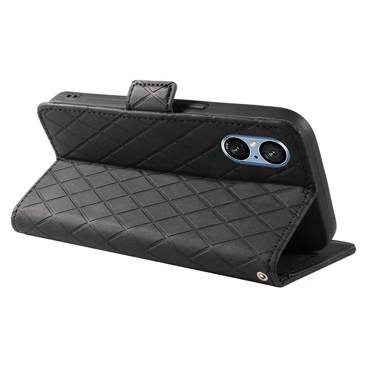 For Sony Xperia 5 V Leather Case Wallet Stand Splicing Phone Cover