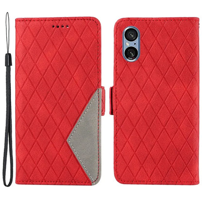 For Sony Xperia 5 V Leather Case Wallet Stand Splicing Phone Cover