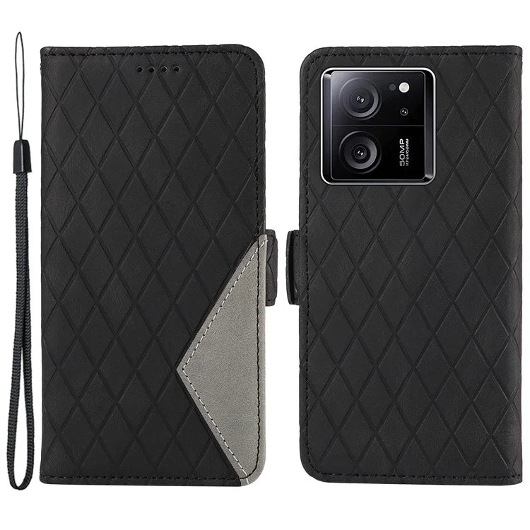 For Xiaomi 13T / 13T Pro / Redmi K60 Ultra Case Rhombus Imprinted Leather Cover