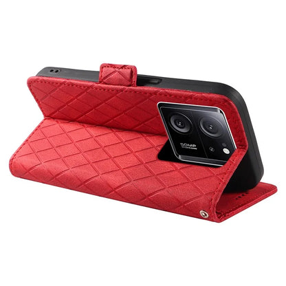 For Xiaomi 13T / 13T Pro / Redmi K60 Ultra Case Rhombus Imprinted Leather Cover