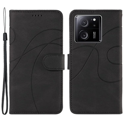 For Xiaomi 13T / 13T Pro / Redmi K60 Ultra Case Imprinted Line Leather Phone Cover