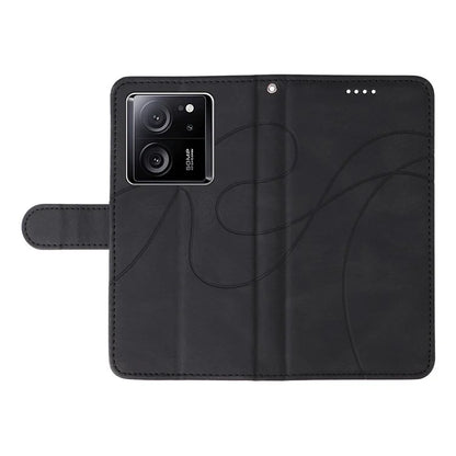 For Xiaomi 13T / 13T Pro / Redmi K60 Ultra Case Imprinted Line Leather Phone Cover