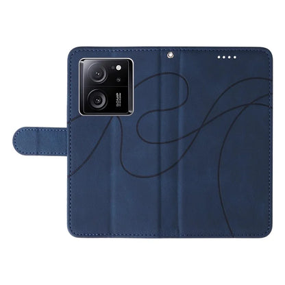 For Xiaomi 13T / 13T Pro / Redmi K60 Ultra Case Imprinted Line Leather Phone Cover