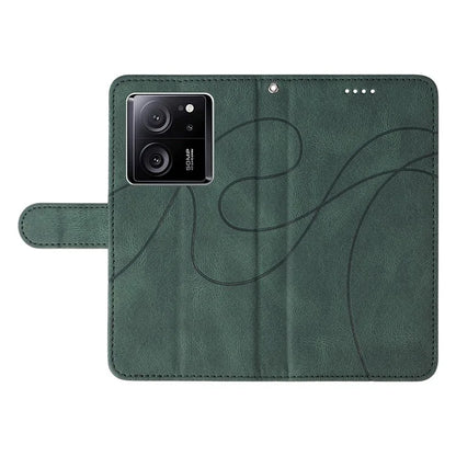 For Xiaomi 13T / 13T Pro / Redmi K60 Ultra Case Imprinted Line Leather Phone Cover