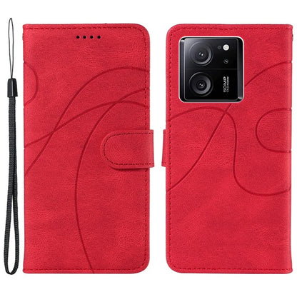 For Xiaomi 13T / 13T Pro / Redmi K60 Ultra Case Imprinted Line Leather Phone Cover