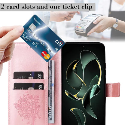 For Xiaomi Redmi K60 Ultra / 13T / 13T Pro KT Imprinting Flower Series-3 Phone Shell Stand PU Leather Wallet Case