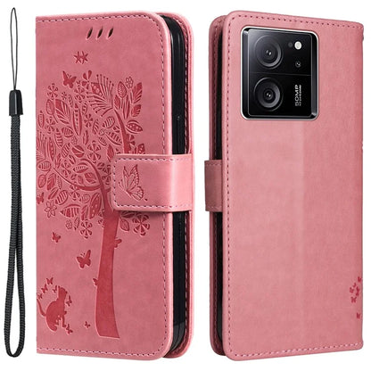 For Xiaomi Redmi K60 Ultra / 13T / 13T Pro KT Imprinting Flower Series-3 Phone Shell Stand PU Leather Wallet Case