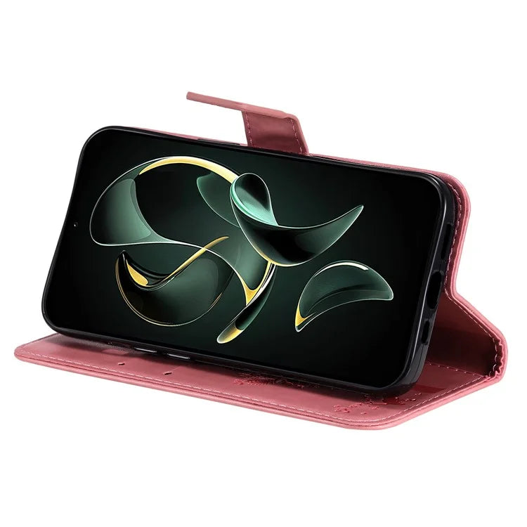 For Xiaomi Redmi K60 Ultra / 13T / 13T Pro KT Imprinting Flower Series-3 Phone Shell Stand PU Leather Wallet Case