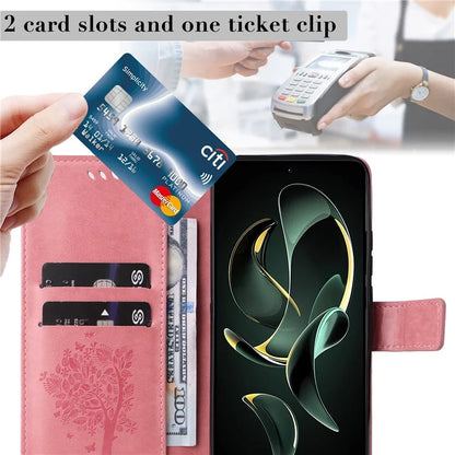 For Xiaomi Redmi K60 Ultra / 13T / 13T Pro KT Imprinting Flower Series-3 Phone Shell Stand PU Leather Wallet Case