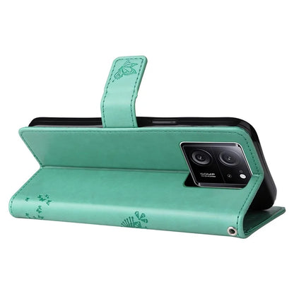 For Xiaomi Redmi K60 Ultra / 13T / 13T Pro KT Imprinting Flower Series-3 Phone Shell Stand PU Leather Wallet Case