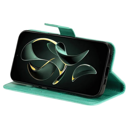 For Xiaomi Redmi K60 Ultra / 13T / 13T Pro KT Imprinting Flower Series-3 Phone Shell Stand PU Leather Wallet Case