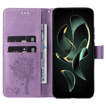 For Xiaomi Redmi K60 Ultra / 13T / 13T Pro KT Imprinting Flower Series-3 Phone Shell Stand PU Leather Wallet Case