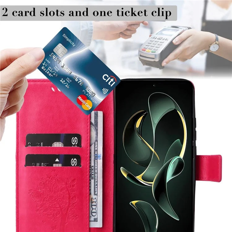 For Xiaomi Redmi K60 Ultra / 13T / 13T Pro KT Imprinting Flower Series-3 Phone Shell Stand PU Leather Wallet Case