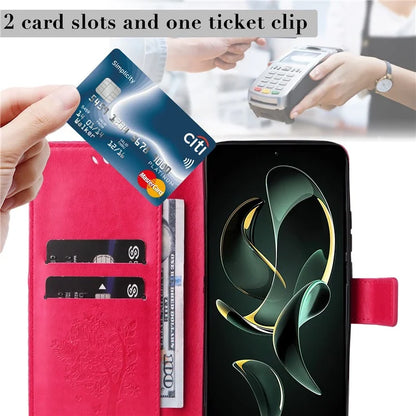 For Xiaomi Redmi K60 Ultra / 13T / 13T Pro KT Imprinting Flower Series-3 Phone Shell Stand PU Leather Wallet Case
