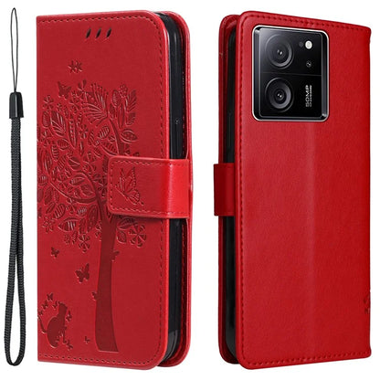 For Xiaomi Redmi K60 Ultra / 13T / 13T Pro KT Imprinting Flower Series-3 Phone Shell Stand PU Leather Wallet Case