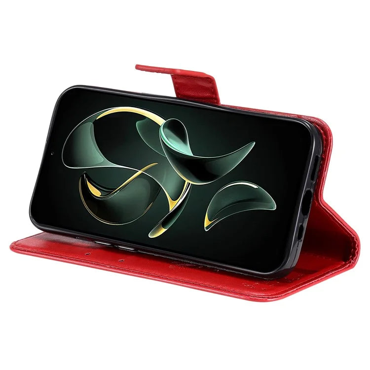 For Xiaomi Redmi K60 Ultra / 13T / 13T Pro KT Imprinting Flower Series-3 Phone Shell Stand PU Leather Wallet Case