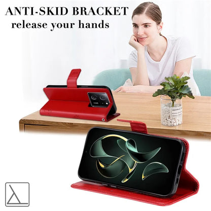 For Xiaomi Redmi K60 Ultra / 13T / 13T Pro KT Imprinting Flower Series-3 Phone Shell Stand PU Leather Wallet Case
