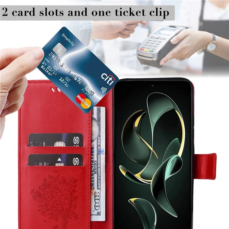 For Xiaomi Redmi K60 Ultra / 13T / 13T Pro KT Imprinting Flower Series-3 Phone Shell Stand PU Leather Wallet Case
