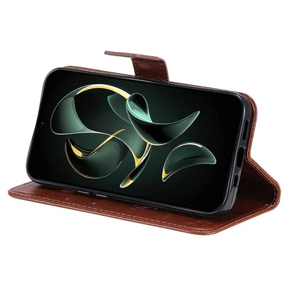 For Xiaomi Redmi K60 Ultra / 13T / 13T Pro KT Imprinting Flower Series-3 Phone Shell Stand PU Leather Wallet Case