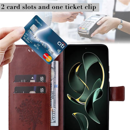 For Xiaomi Redmi K60 Ultra / 13T / 13T Pro KT Imprinting Flower Series-3 Phone Shell Stand PU Leather Wallet Case