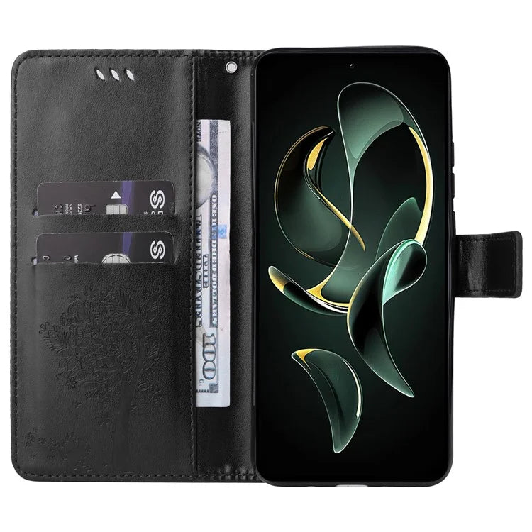 For Xiaomi Redmi K60 Ultra / 13T / 13T Pro KT Imprinting Flower Series-3 Phone Shell Stand PU Leather Wallet Case