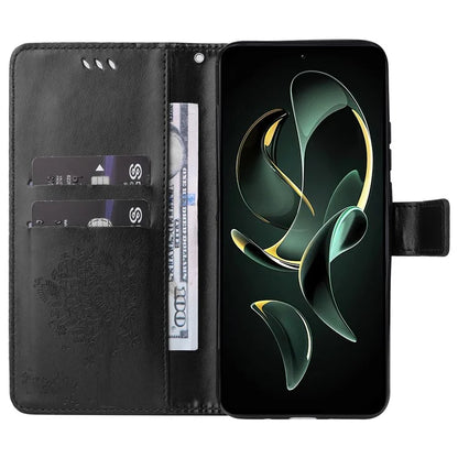 For Xiaomi Redmi K60 Ultra / 13T / 13T Pro KT Imprinting Flower Series-3 Phone Shell Stand PU Leather Wallet Case