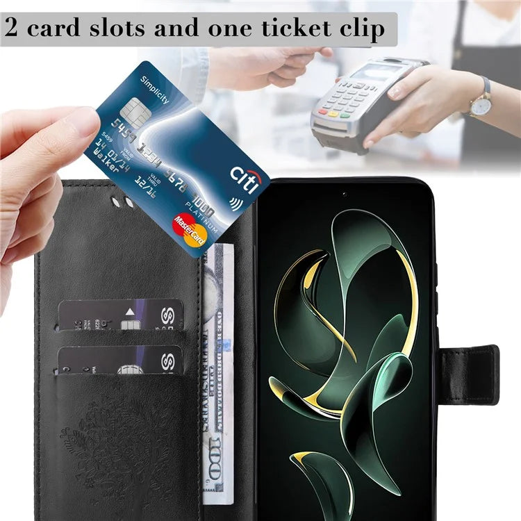 For Xiaomi Redmi K60 Ultra / 13T / 13T Pro KT Imprinting Flower Series-3 Phone Shell Stand PU Leather Wallet Case