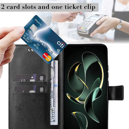 For Xiaomi Redmi K60 Ultra / 13T / 13T Pro KT Imprinting Flower Series-3 Phone Shell Stand PU Leather Wallet Case