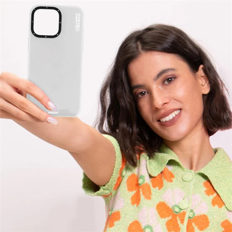 YOUNGKIT For iPhone 15 Case Drop Resistant PET+TPU Matte Phone Cover
