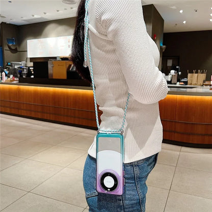 For Huawei Mate 60 Case TPU Gradient Color Phone Cover with Lanyard