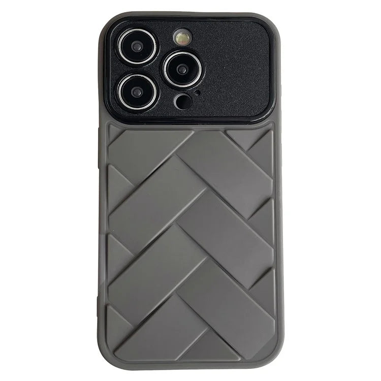 For iPhone 15 Pro Case Woven Texture Scratch Resistant Soft TPU Phone Cover