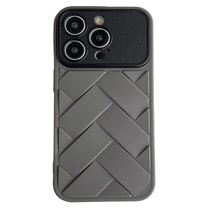 For iPhone 15 Pro Case Woven Texture Scratch Resistant Soft TPU Phone Cover