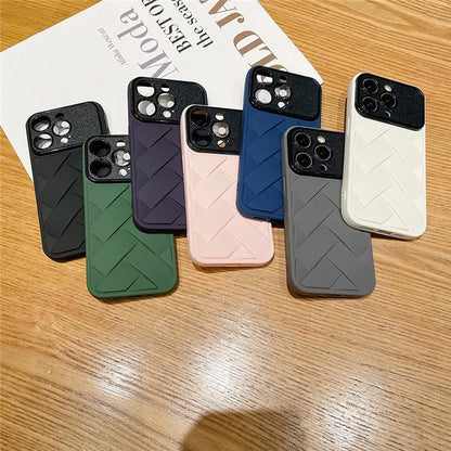 For iPhone 15 Pro Case Woven Texture Scratch Resistant Soft TPU Phone Cover