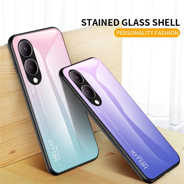 For vivo Y17s 4G Phone Case Anti-drop Gradient Phone Cover
