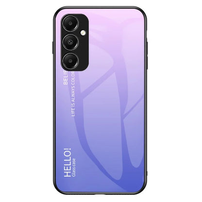 For Samsung Galaxy A05s 4G Case Tempered Glass+PC+TPU Gradient Anti-fall Phone Cover
