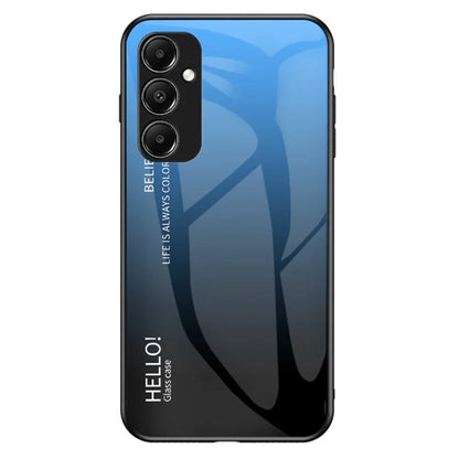 For Samsung Galaxy A05s 4G Case Tempered Glass+PC+TPU Gradient Anti-fall Phone Cover