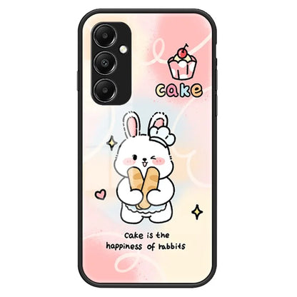 For Samsung Galaxy A05s 4G Case Pattern Printing Tempered Glass+PC+TPU Cover