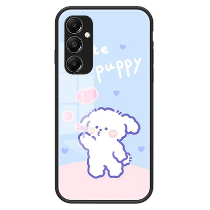 For Samsung Galaxy A05s 4G Case Pattern Printing Tempered Glass+PC+TPU Cover