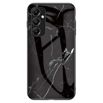 For Samsung Galaxy A05s 4G Cover Marble Pattern Phone Case Tempered Glass+PC+TPU Shell