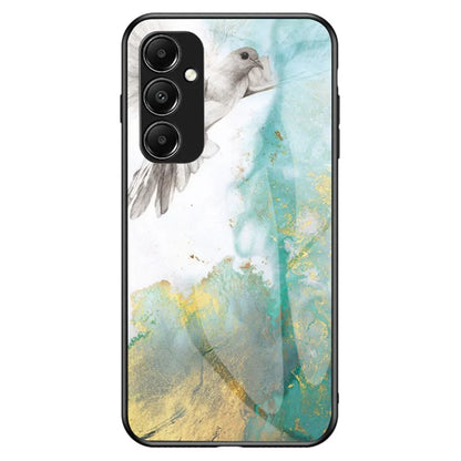 For Samsung Galaxy A05s 4G Cover Marble Pattern Phone Case Tempered Glass+PC+TPU Shell