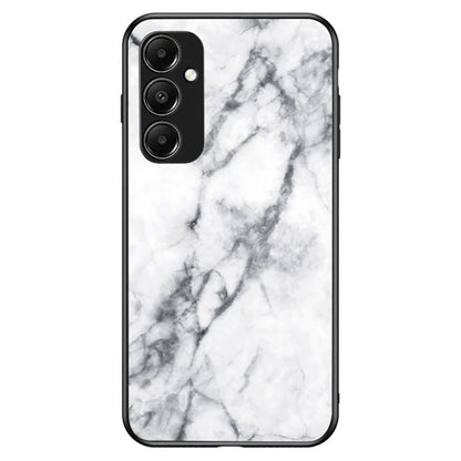 For Samsung Galaxy A05s 4G Cover Marble Pattern Phone Case Tempered Glass+PC+TPU Shell