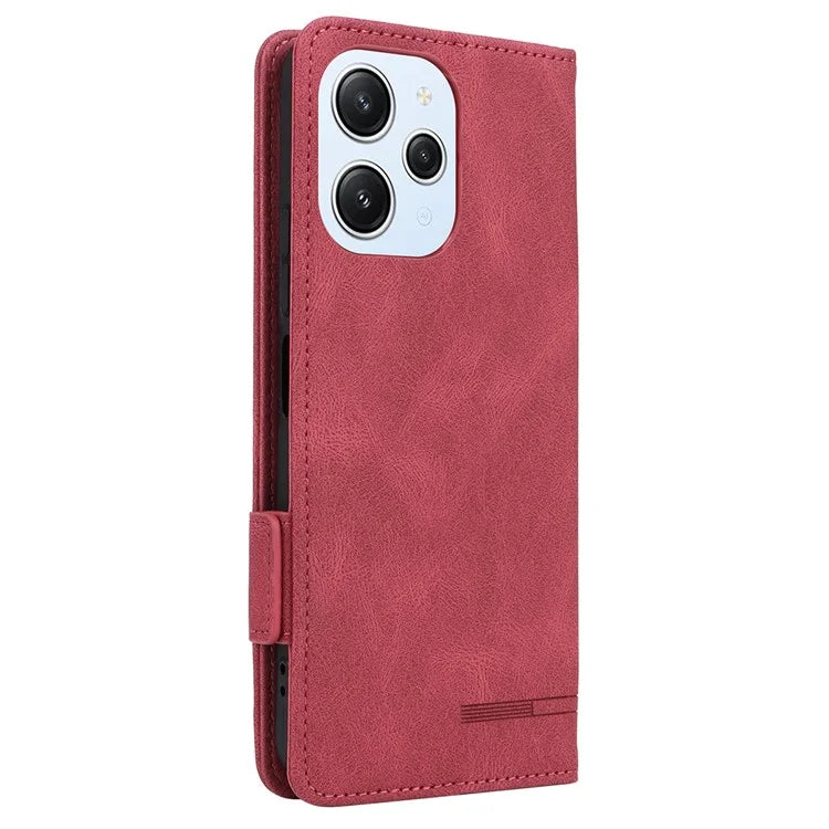 For Xiaomi Redmi 12 4G / 5G (Global) Case Hardware Decor PU Leather Wallet Phone Cover