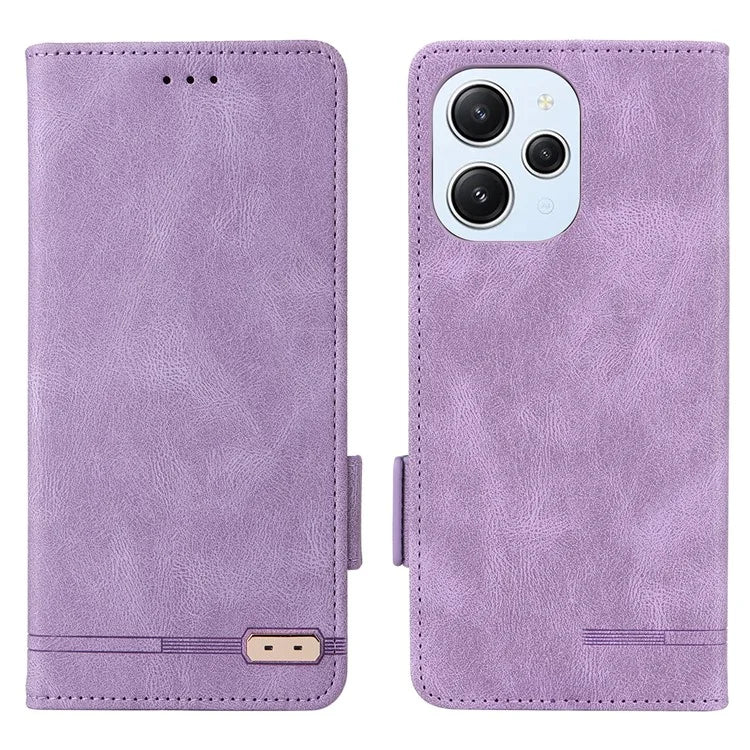 For Xiaomi Redmi 12 4G / 5G (Global) Case Hardware Decor PU Leather Wallet Phone Cover