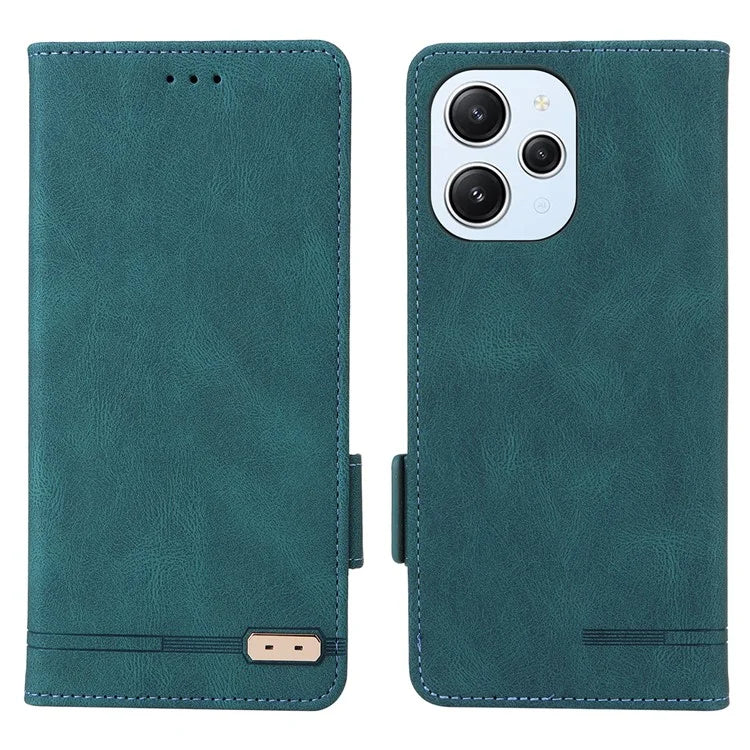 For Xiaomi Redmi 12 4G / 5G (Global) Case Hardware Decor PU Leather Wallet Phone Cover