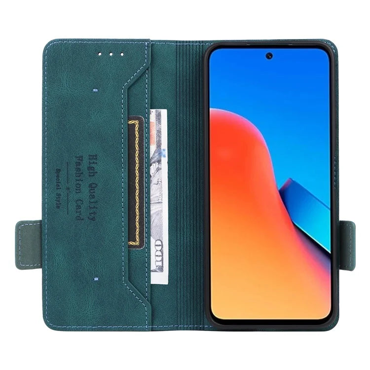 For Xiaomi Redmi 12 4G / 5G (Global) Case Hardware Decor PU Leather Wallet Phone Cover