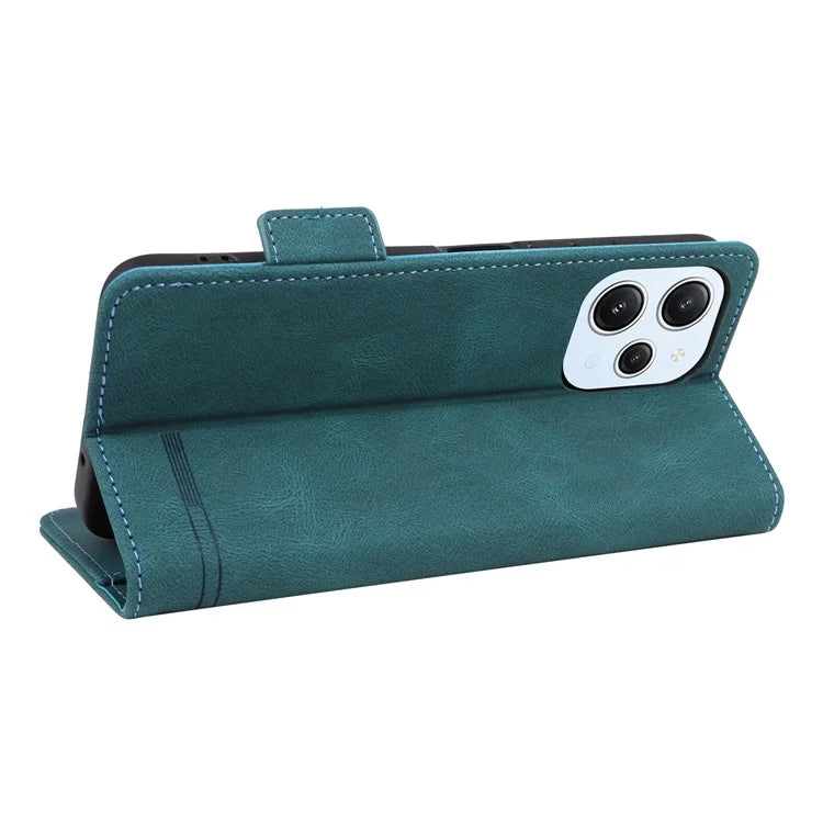 For Xiaomi Redmi 12 4G / 5G (Global) Case Hardware Decor PU Leather Wallet Phone Cover